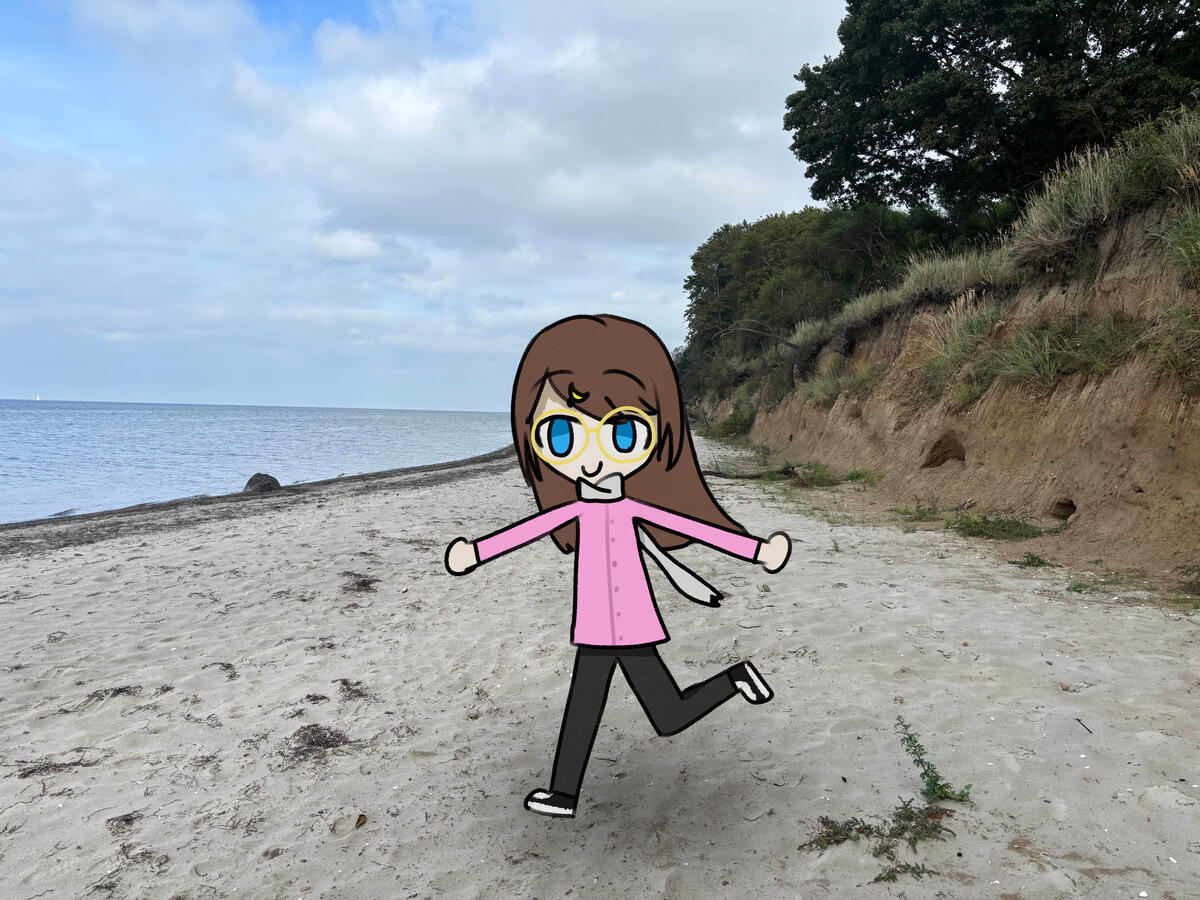 Kayo hat Spaß am Strand