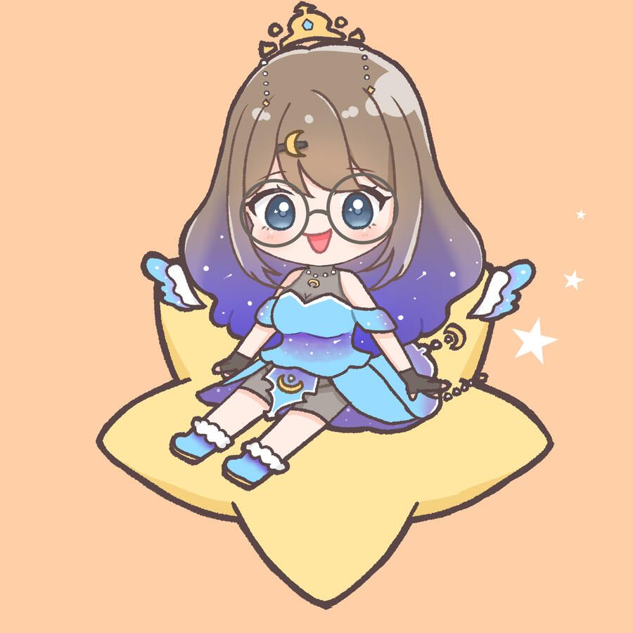 Kayo sitzt auf Kirby's Warp Star
